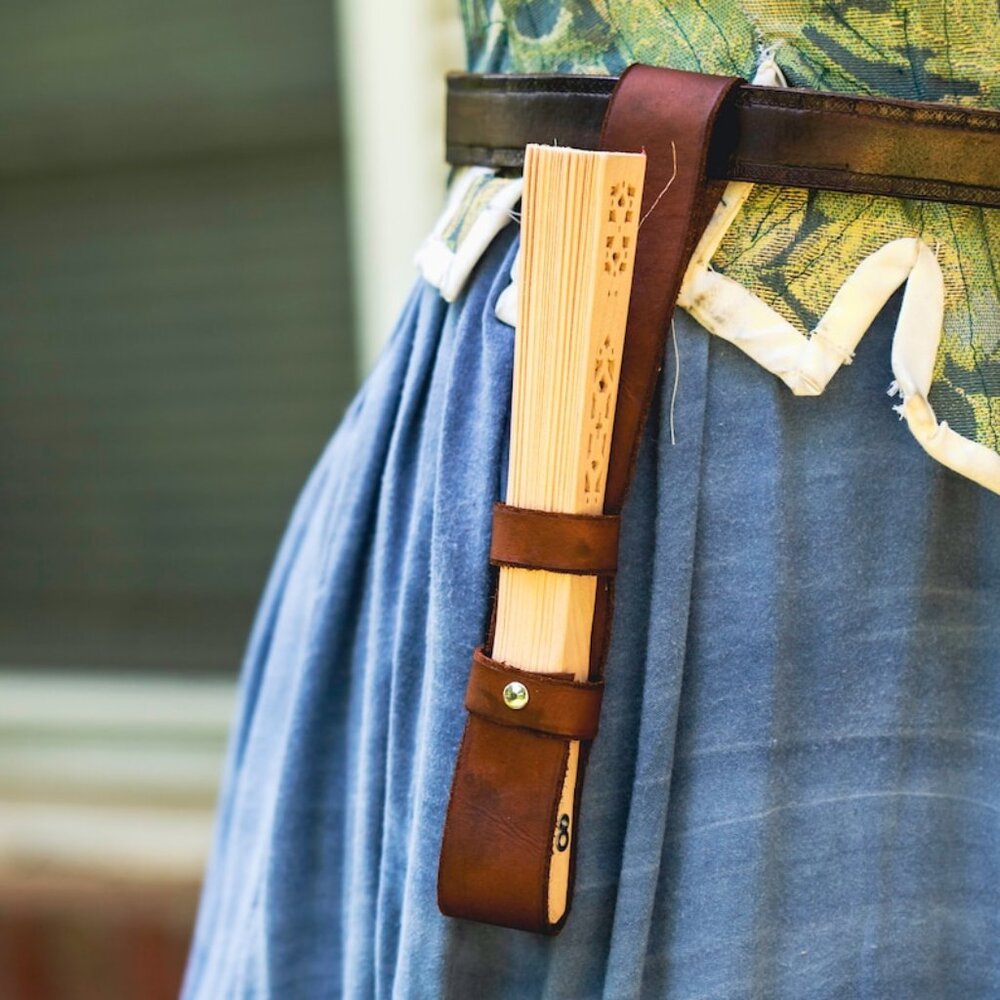 NWOT Leather Fan Holster with Fan